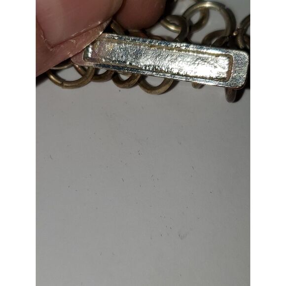 A Very Chunky Acrylic Beaded Chain Bracelet Blue Magnetic Evening Casual Boho - Picture 5 of 9